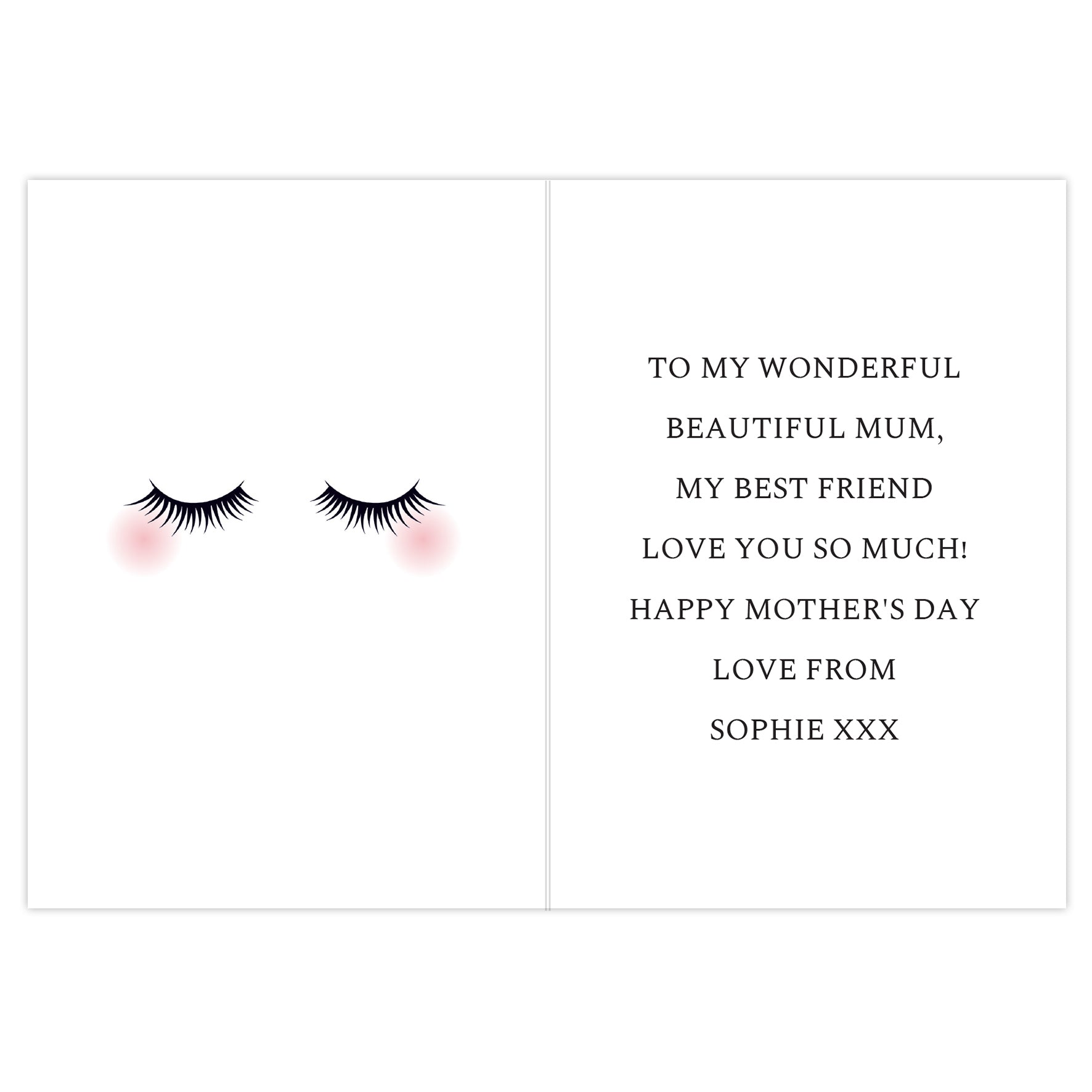 Personalised Eyelashes Card: 4 - Greeting Cards By Gift Moments