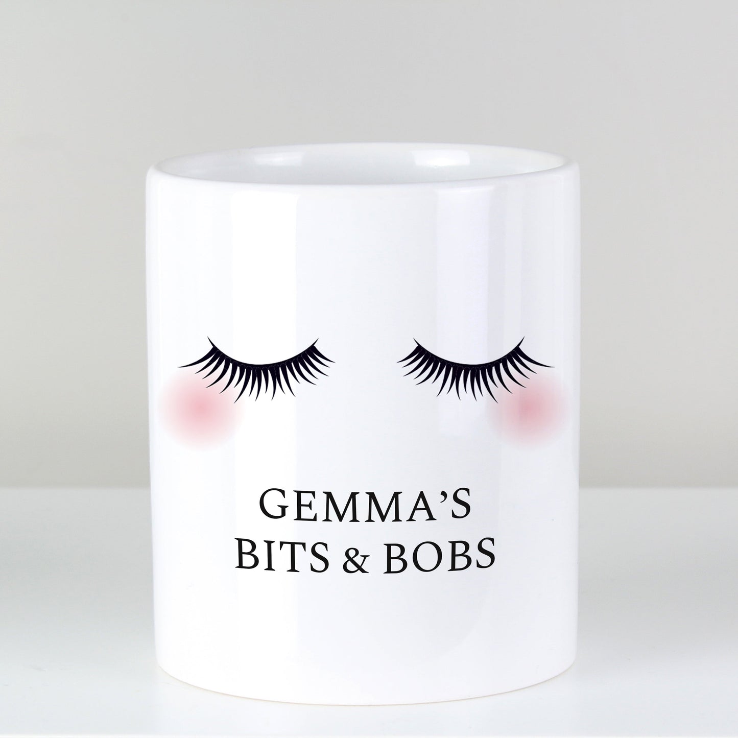 Personalised Eyelashes Ceramic Storage Pot: 4 - Storage By Gift Moments