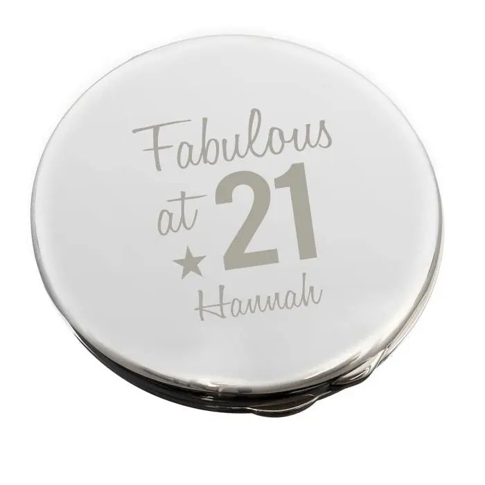 Personalised Fabulous Birthday Big Age Compact Mirror: 4 - Compact Mirrors By Gift Moments