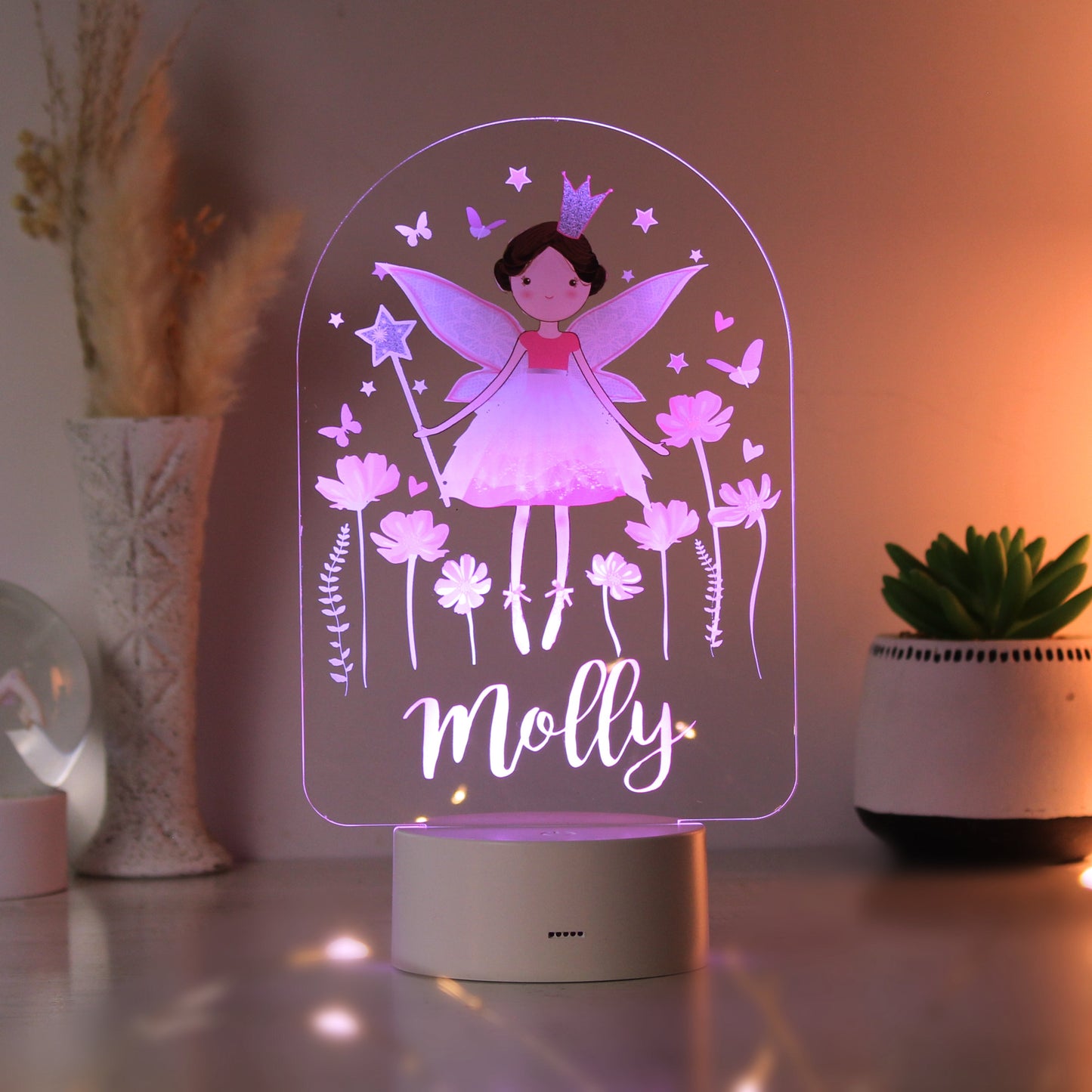 Personalised Fairy LED Colour Changing Night Light: 6 - LED Lighting By Gift Moments