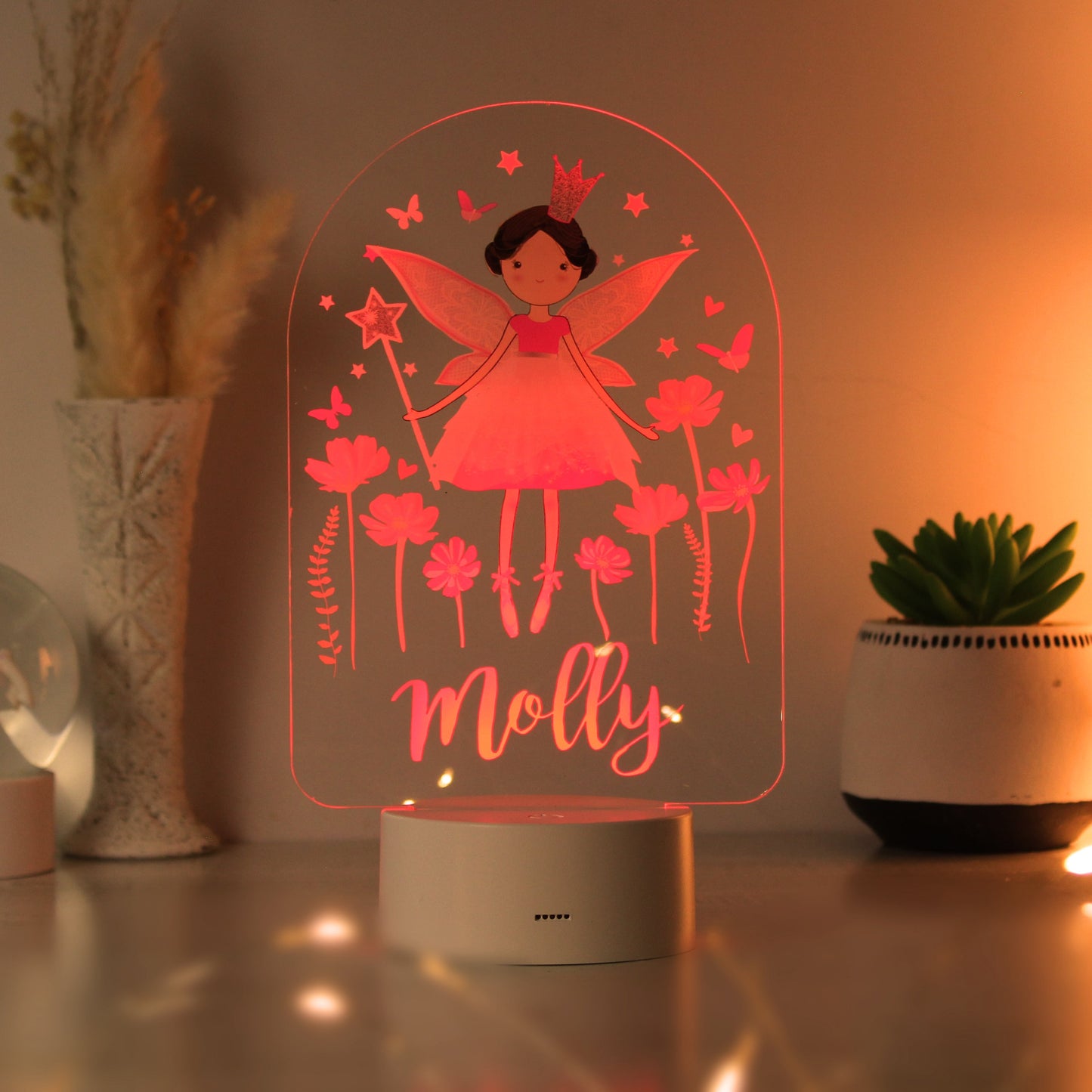 Personalised Fairy LED Colour Changing Night Light: 7 - LED Lighting By Gift Moments