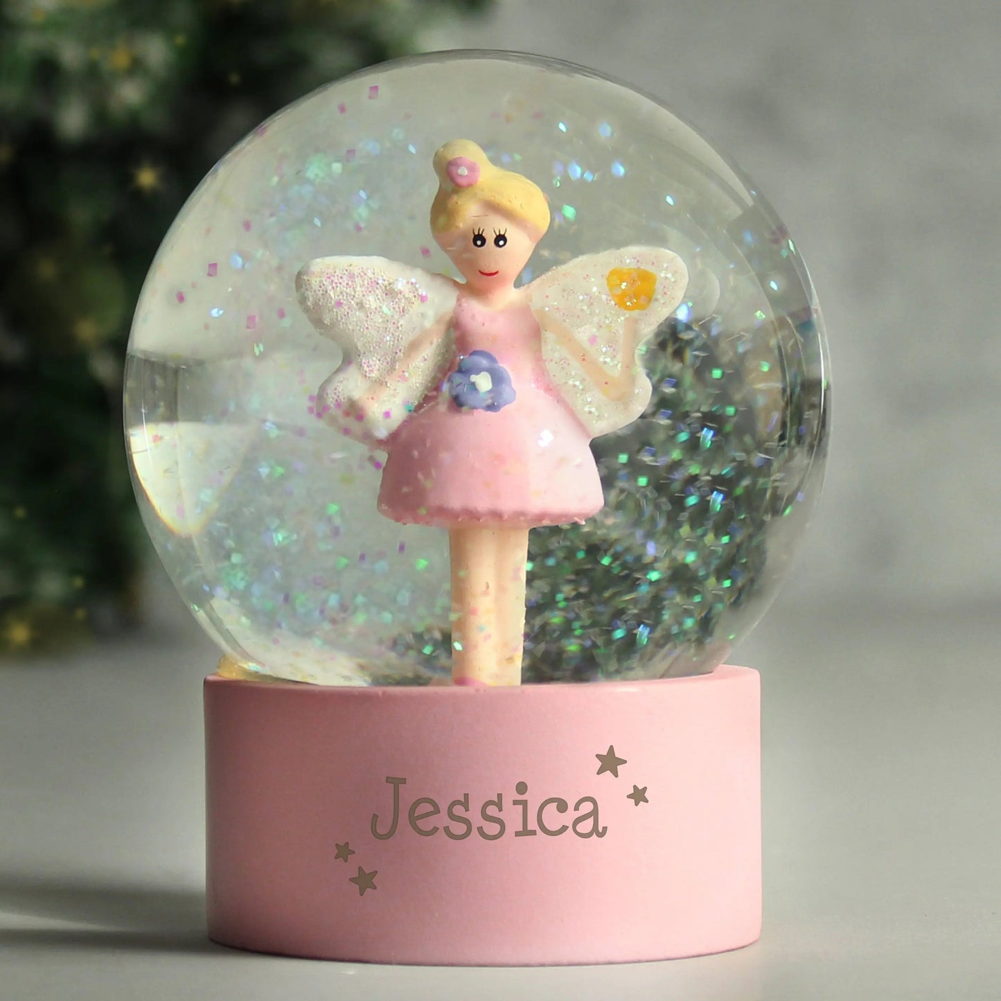 Personalised Fairy Any Name Glitter Snow Globe: 2 - Snow Globes By Gift Moments