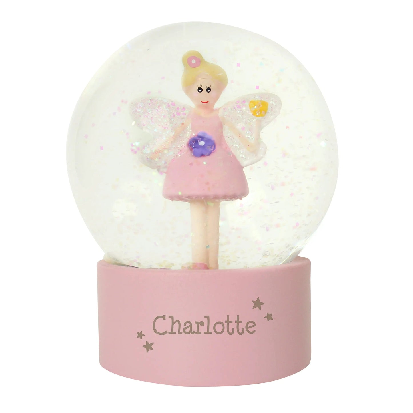 Personalised Fairy Any Name Glitter Snow Globe: 3 - Snow Globes By Gift Moments