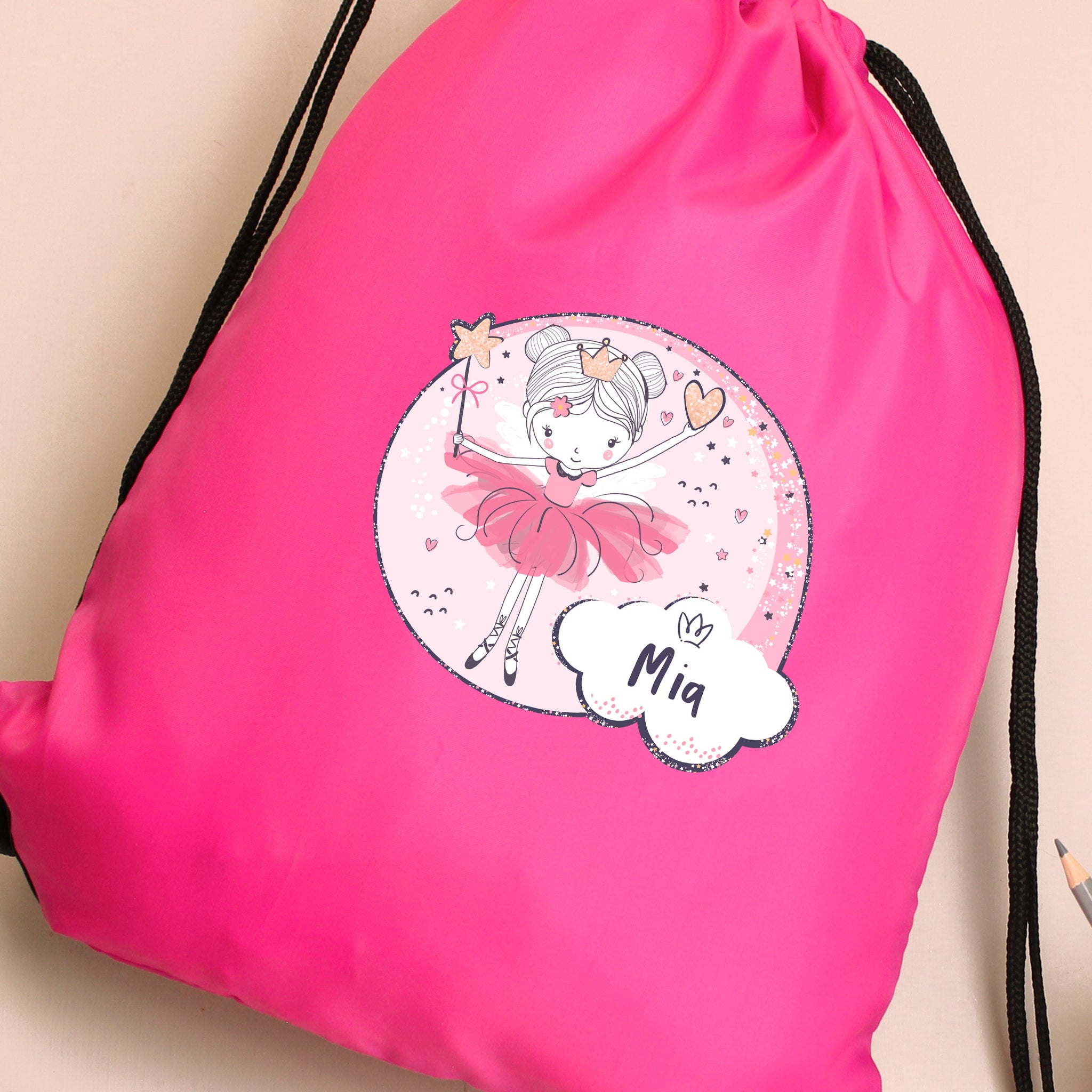 Personalised Fairy Pink Kit Bag: 5 - Kids Bags By Gift Moments