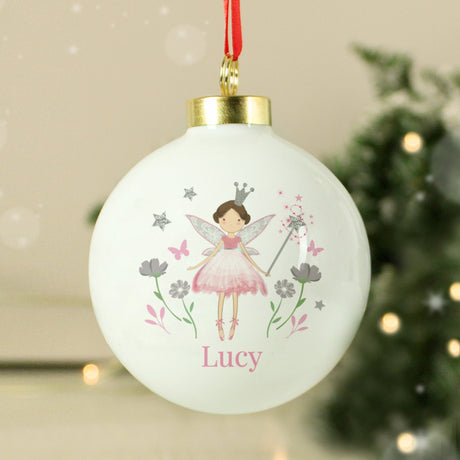 Personalised Fairy Princess Bauble: 2 - Christmas Baubles By Gift Moments