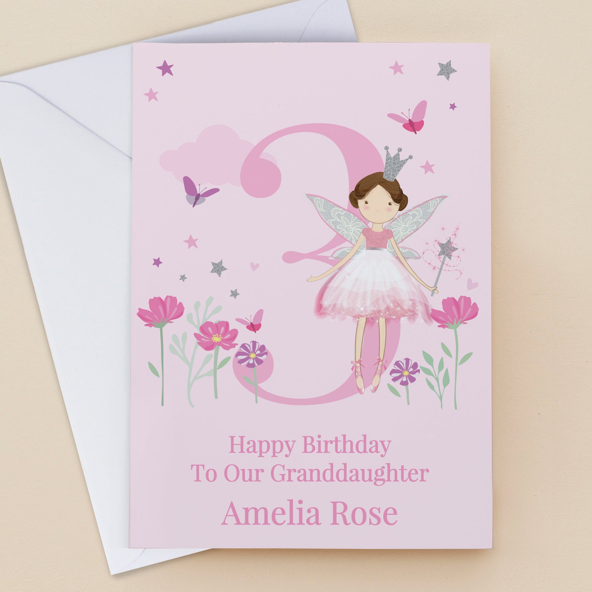 Personalised Fairy Princess Birthday Card: 1 - Greeting Cards By Gift Moments