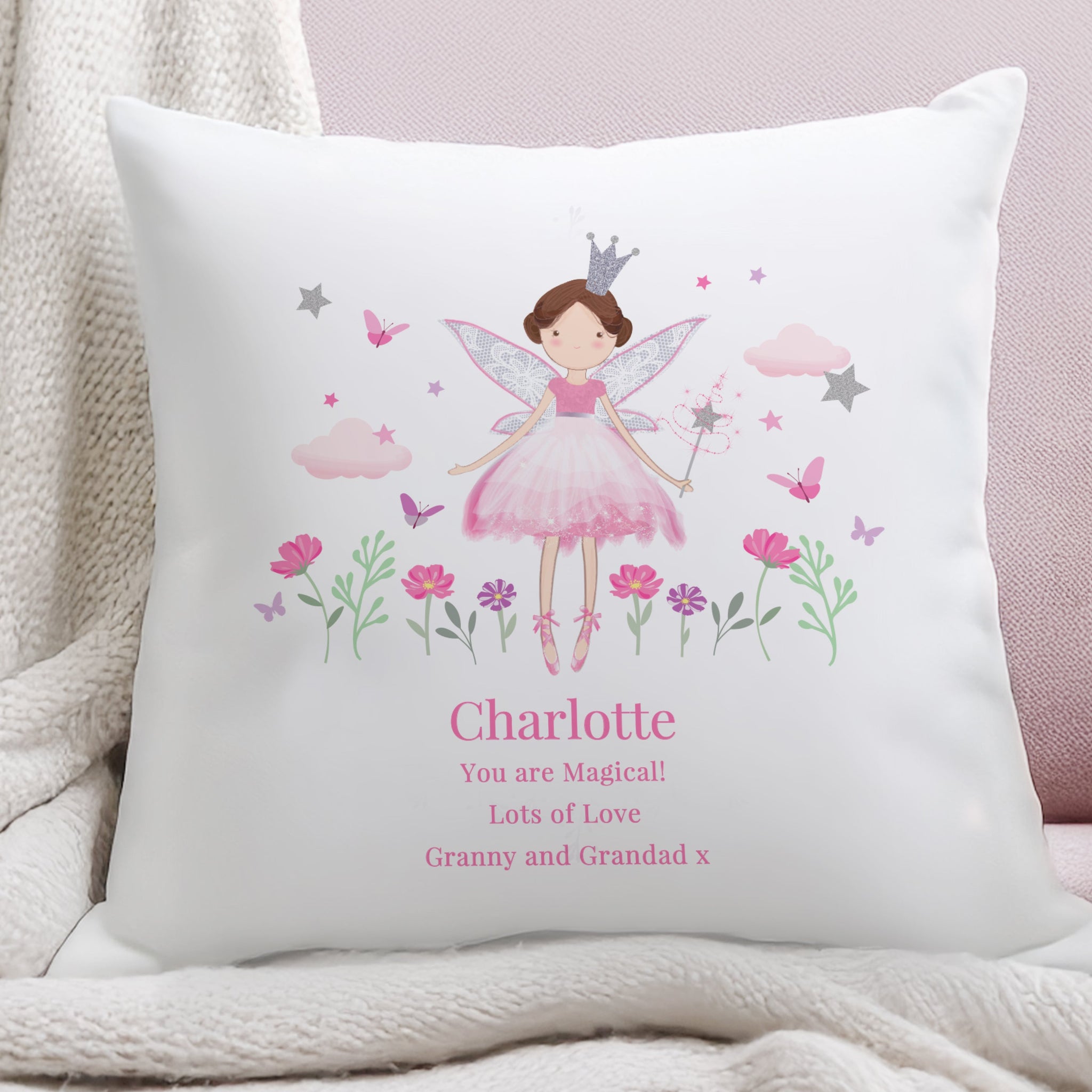 Personalised Fairy Princess Cushion: 3 - Cushions By Gift Moments