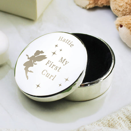 Personalised Fairy Princess First Curl Trinket Box: 4 - Trinket Boxes By Gift Moments