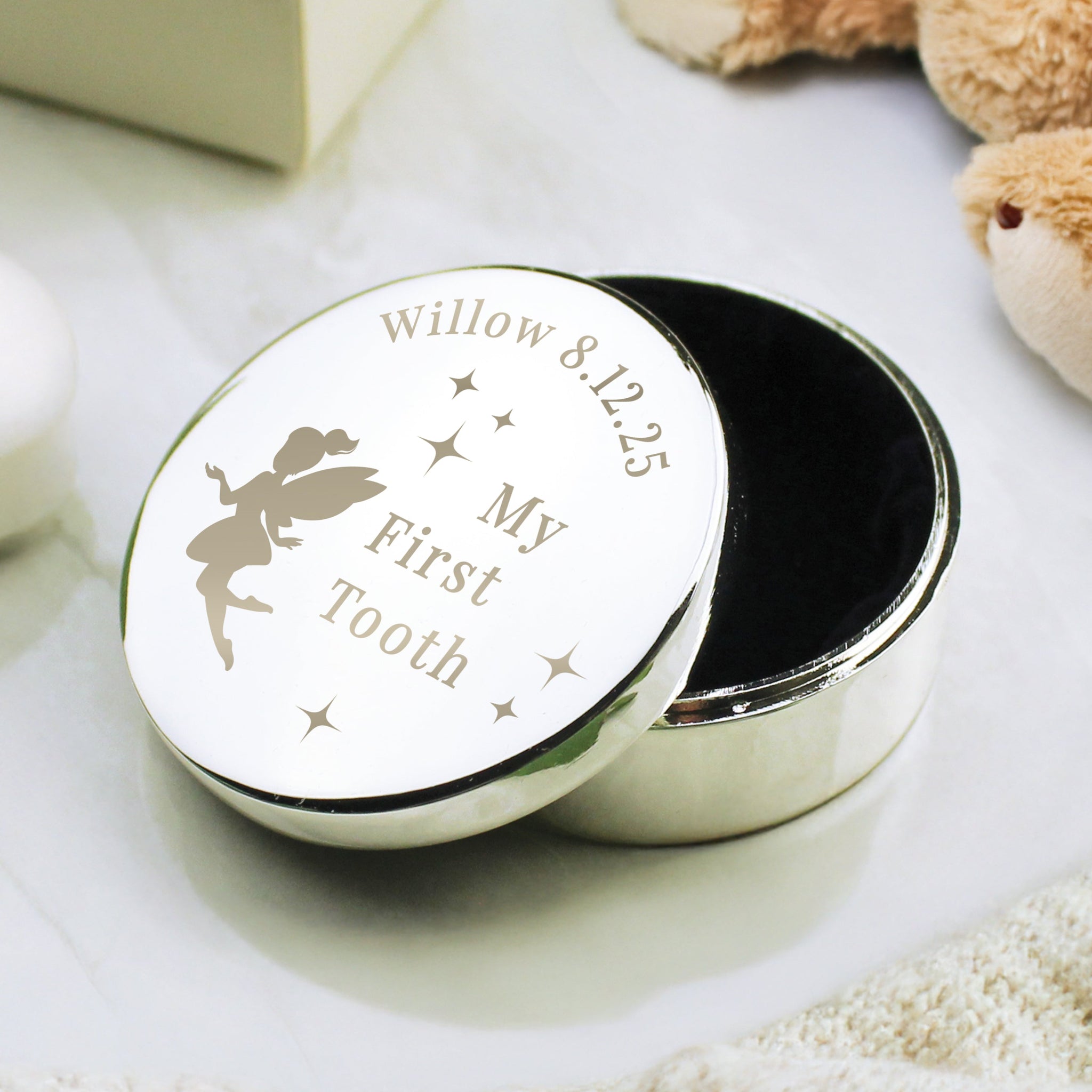 Personalised Fairy Princess First Tooth Trinket Box: 2 - Trinket Boxes By Gift Moments