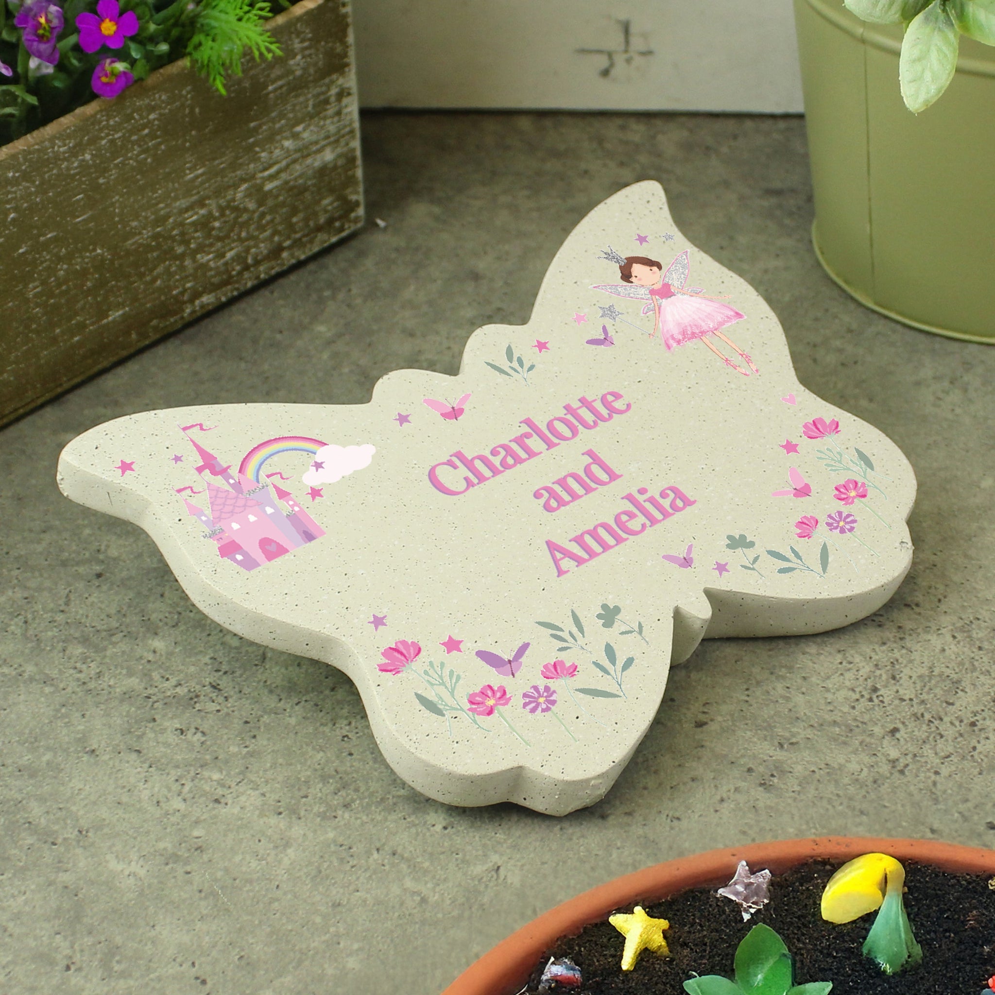 Personalised Fairy Princess Garden Butterfly Ornament: 2 - Garden Ornaments By Gift Moments