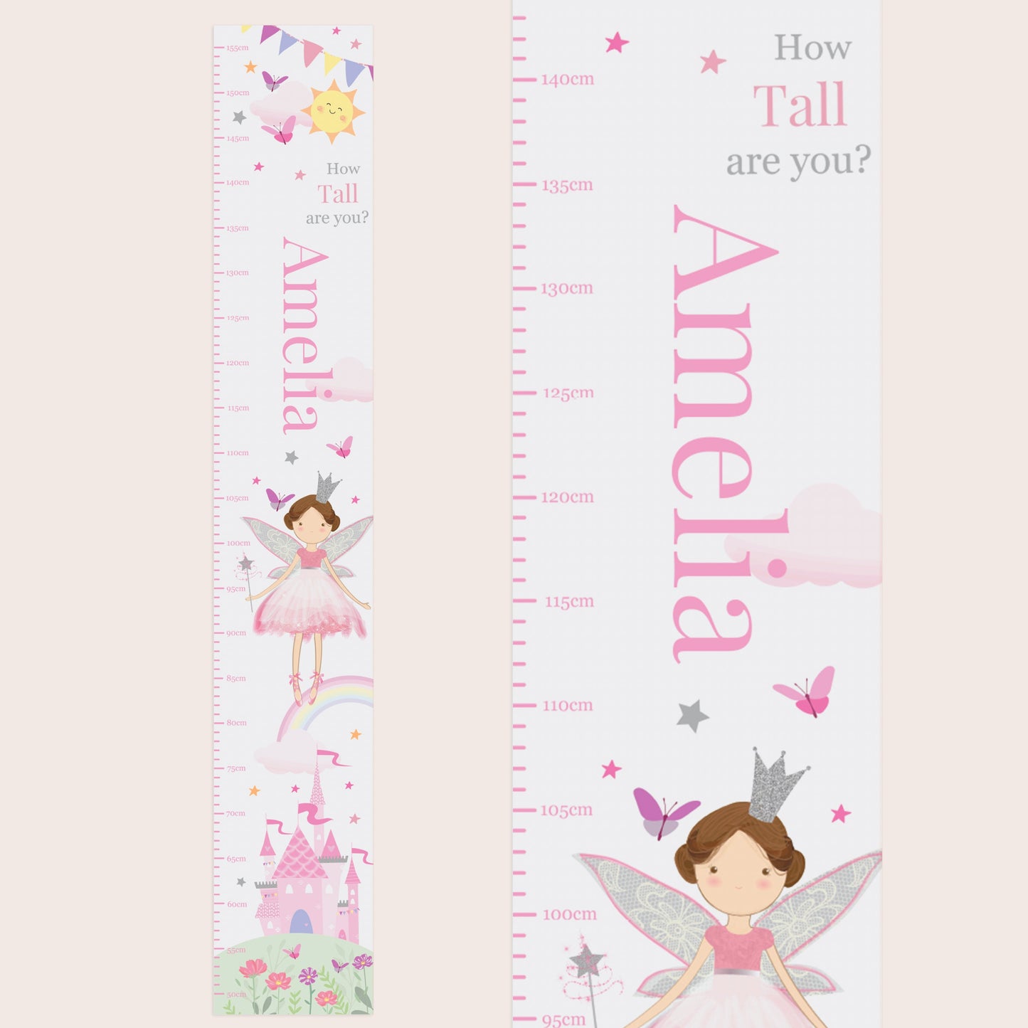Personalised Fairy Princess Height Chart: 4 - Height Charts By Gift Moments