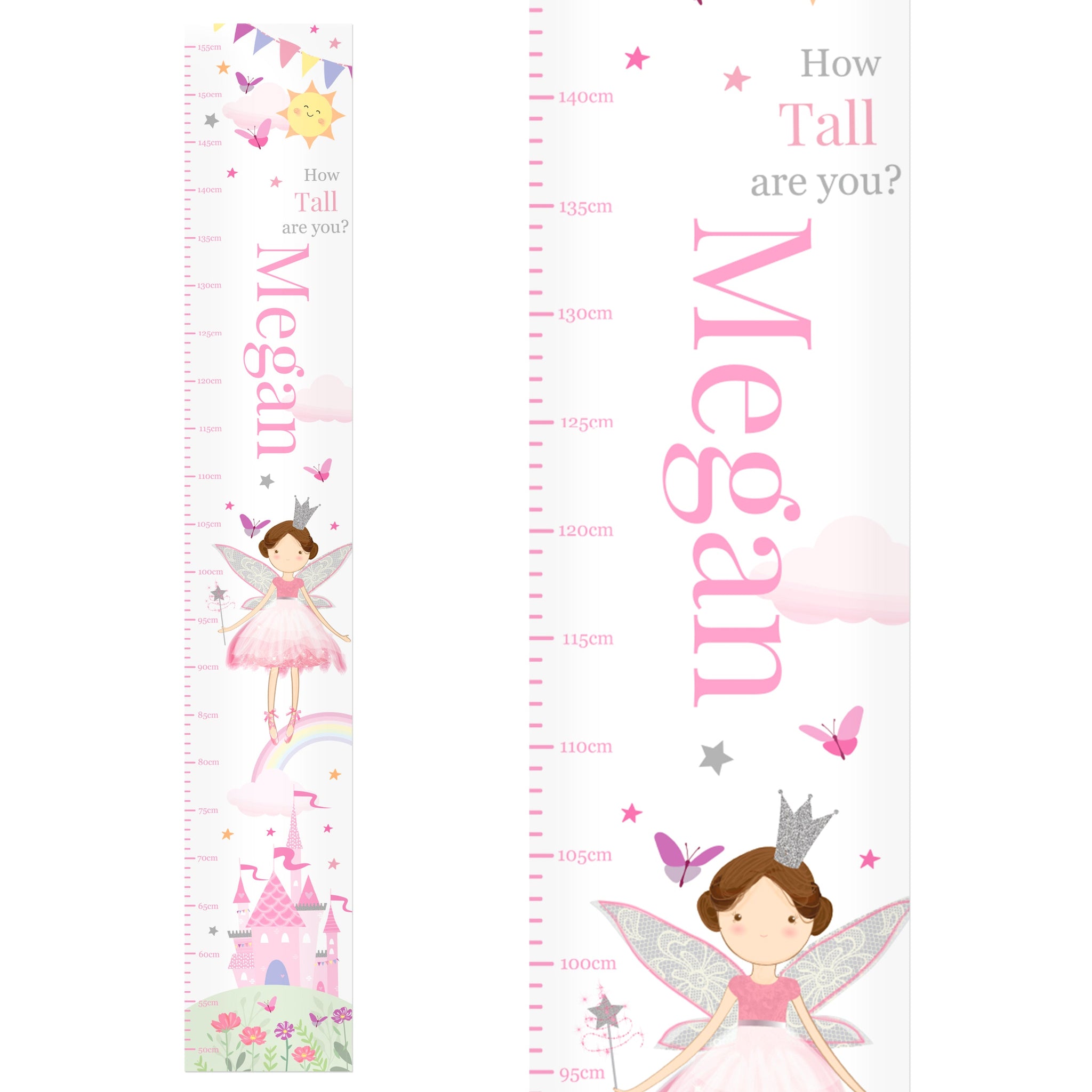 Personalised Fairy Princess Height Chart: 5 - Height Charts By Gift Moments