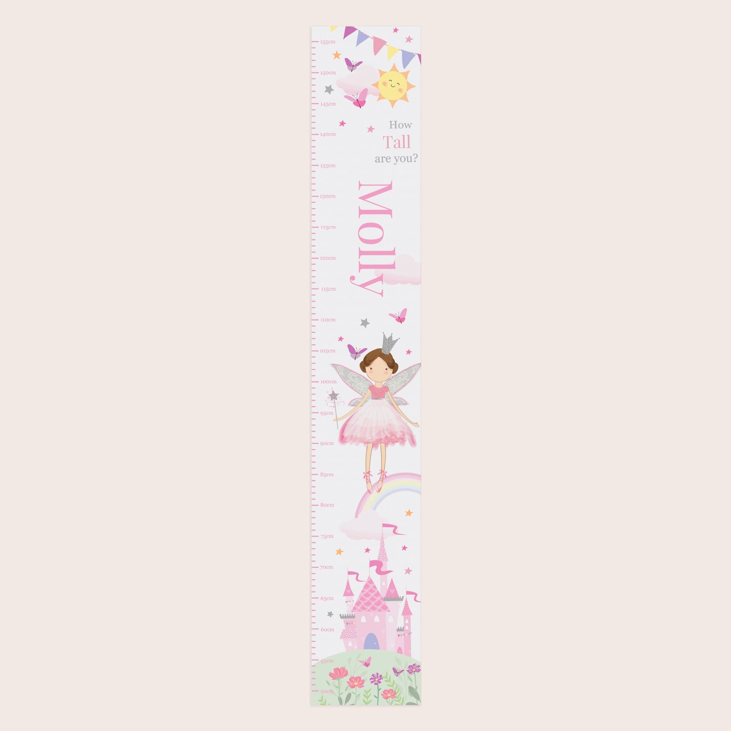 Personalised Fairy Princess Height Chart: 3 - Height Charts By Gift Moments