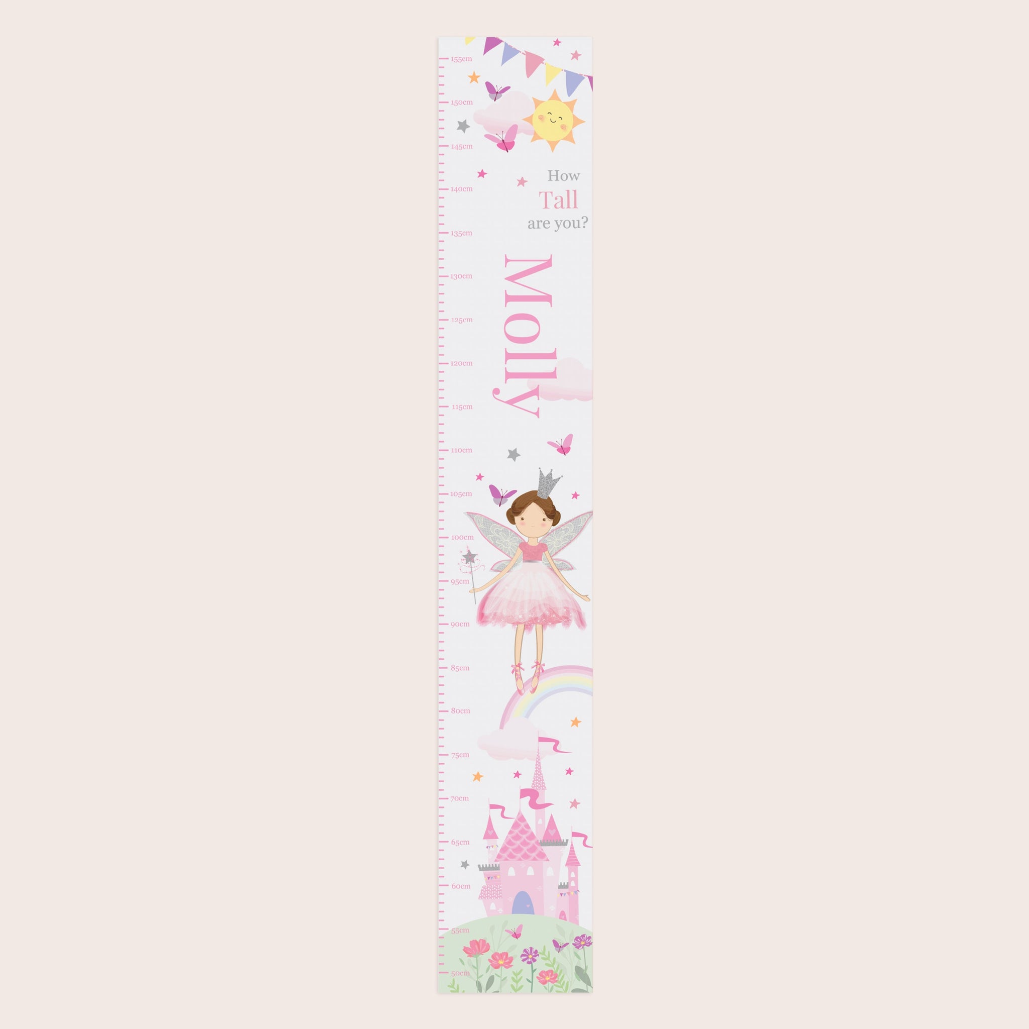 Personalised Fairy Princess Height Chart: 3 - Height Charts By Gift Moments
