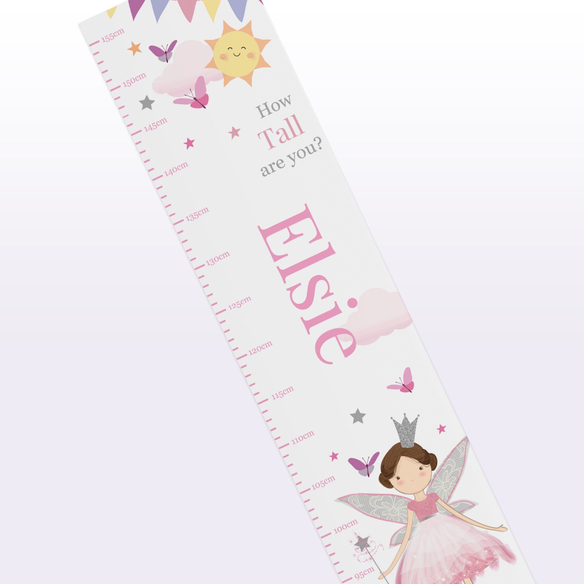 Personalised Fairy Princess Height Chart: 2 - Height Charts By Gift Moments
