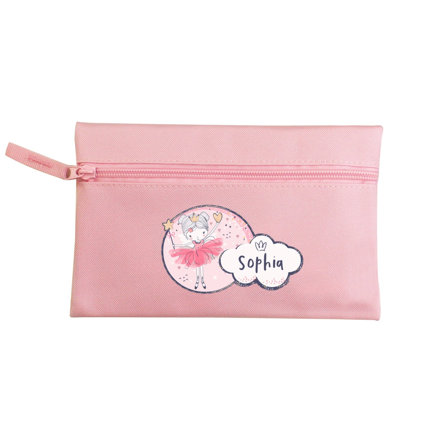 Personalised Fairy Princess Pink Pencil Case: 5 - Pencil Cases & Sets By Gift Moments