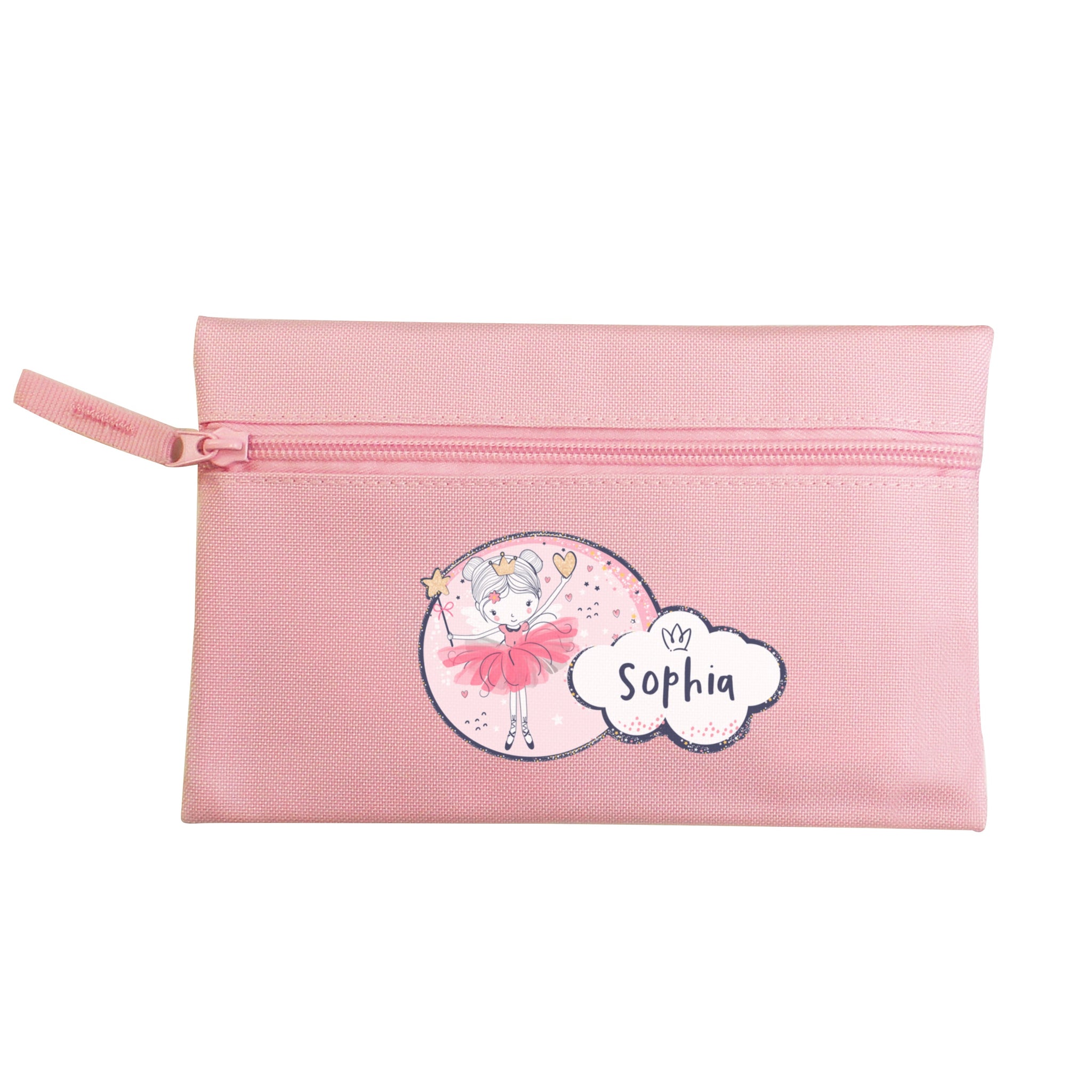 Personalised Fairy Princess Pink Pencil Case: 5 - Pencil Cases & Sets By Gift Moments