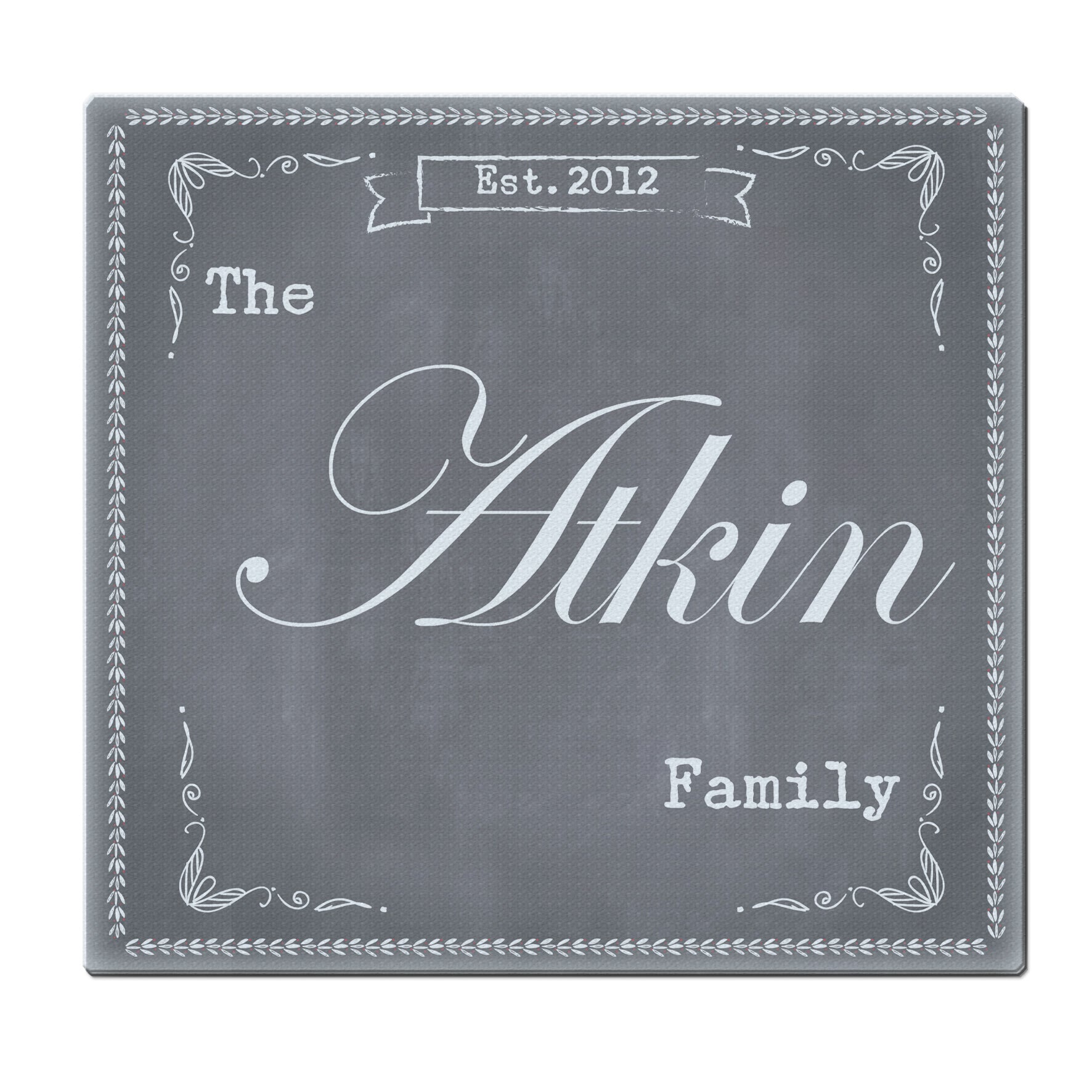 Personalised Family Chalk Glass Chopping Board/Worktop Saver: 4 - Chopping Boards By Gift Moments