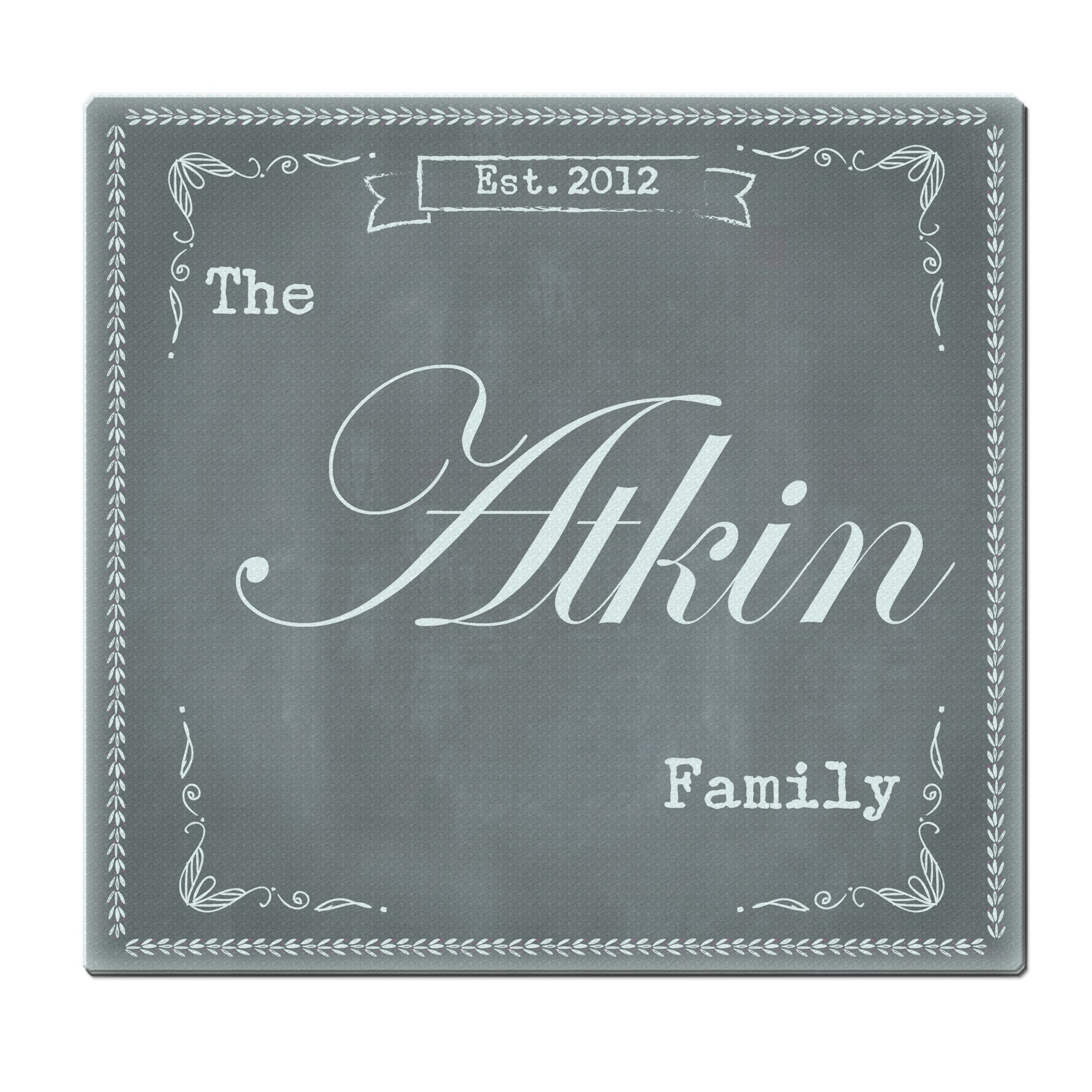 Personalised Family Chalk Glass Chopping Board/Worktop Saver: 5 - Chopping Boards By Gift Moments