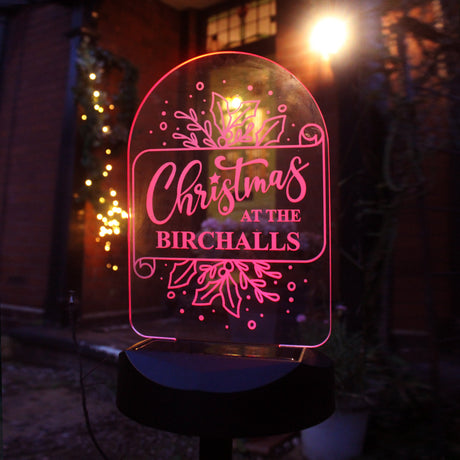 Personalised Family Christmas Outdoor Solar Light: 2 - Solar Lights By Gift Moments