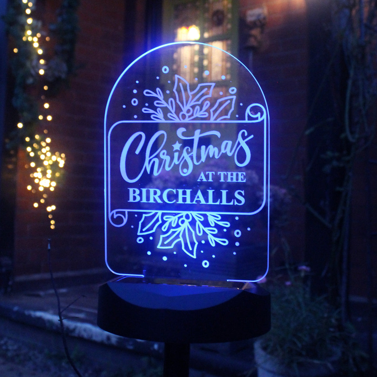 Personalised Family Christmas Outdoor Solar Light: 3 - Solar Lights By Gift Moments