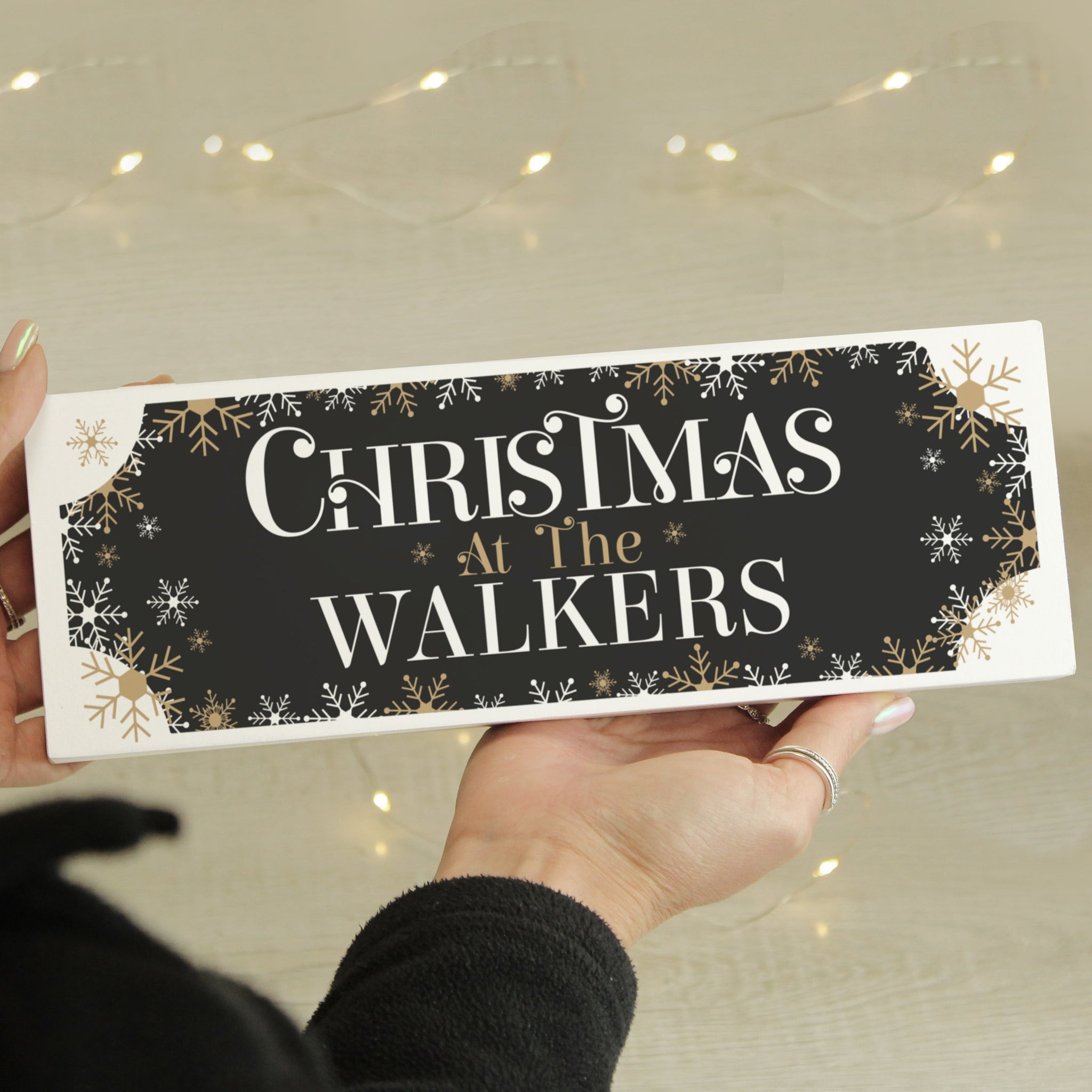 Personalised Family Christmas Wooden Mantel Ornament: 2 - Christmas Decorations By Gift Moments