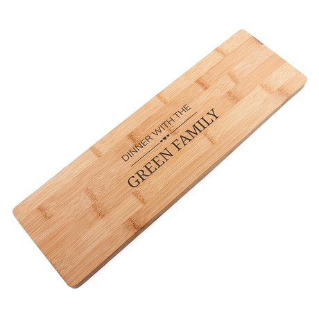 Personalised Family Dinner Bamboo Serving Board: 5 - Chopping Boards By Gift Moments