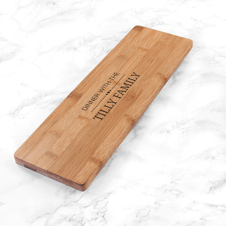 Personalised Family Dinner Bamboo Serving Board: 3 - Chopping Boards By Gift Moments