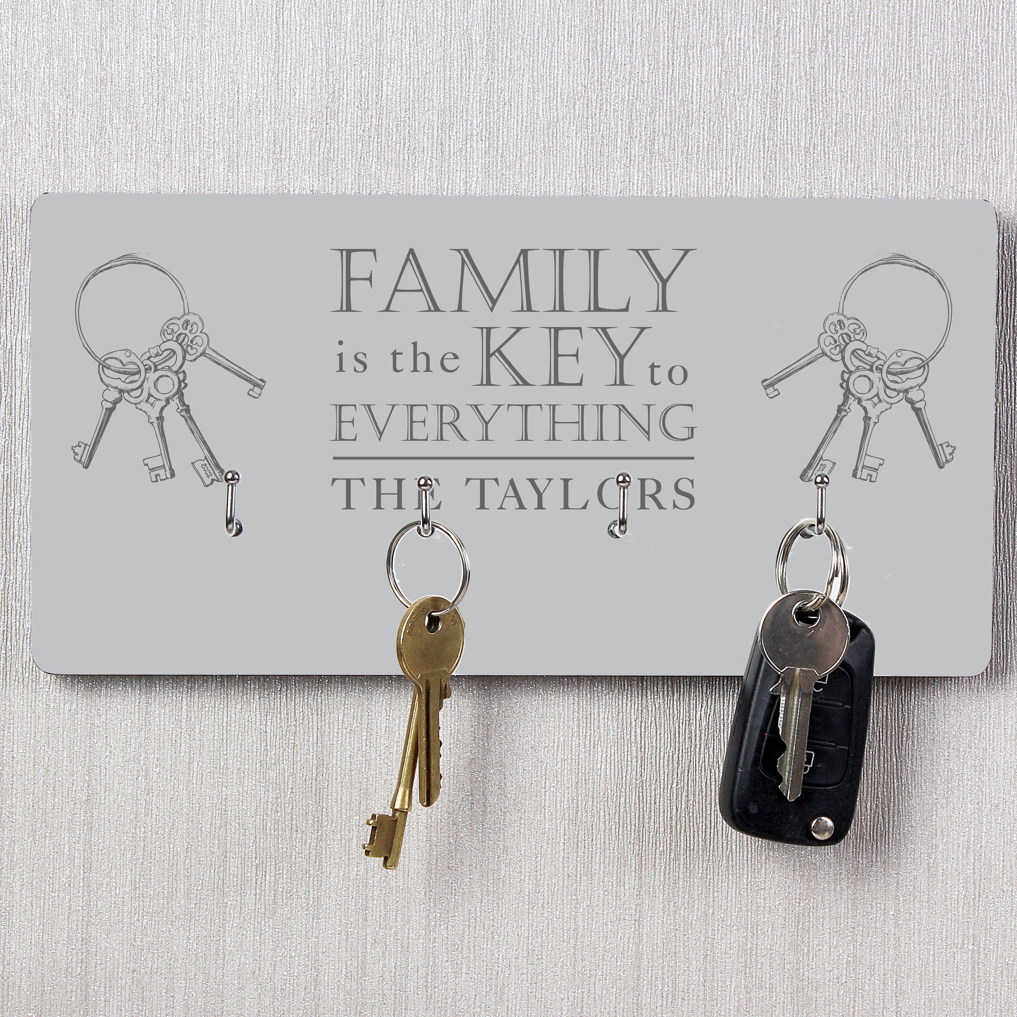 Personalised Family Key Hooks: 1 - Signs & Plaques By Gift Moments