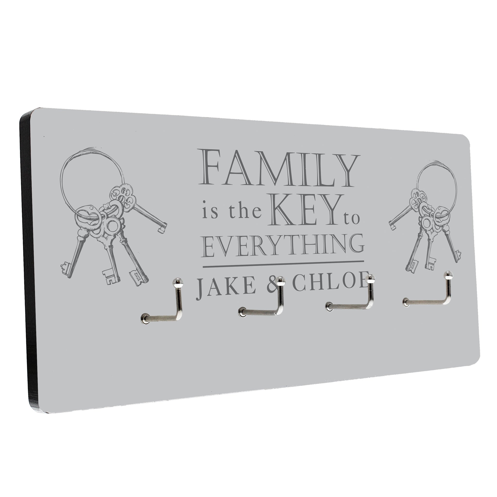 Personalised Family Key Hooks: 6 - Signs & Plaques By Gift Moments