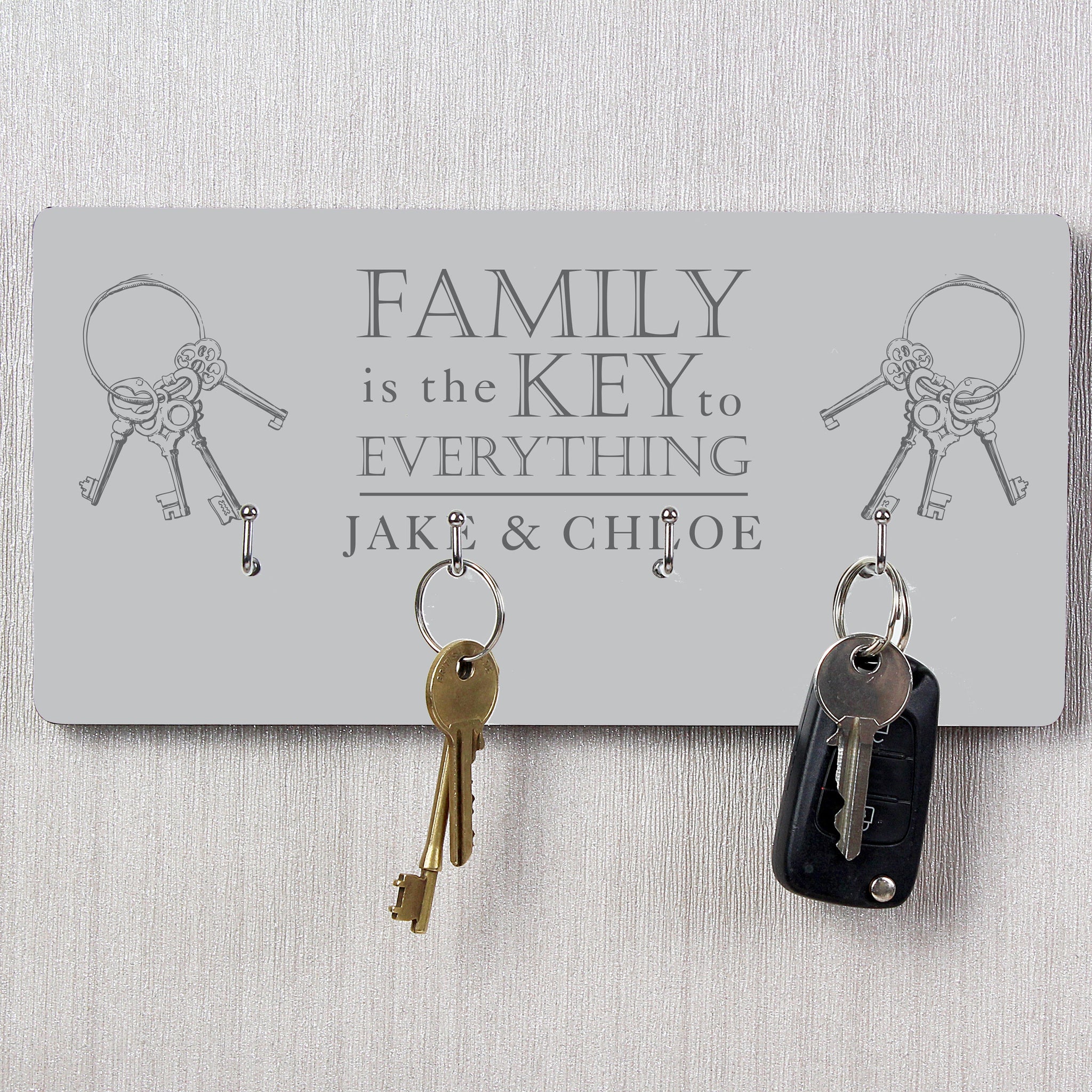 Personalised Family Key Hooks: 2 - Signs & Plaques By Gift Moments