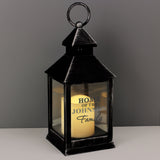 Personalised The Family Rustic Black Lantern: 6 - LED Lighting By Gift Moments