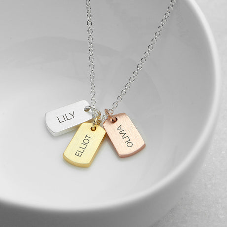 Personalised Family Love Necklace: 3 - Necklaces By Gift Moments