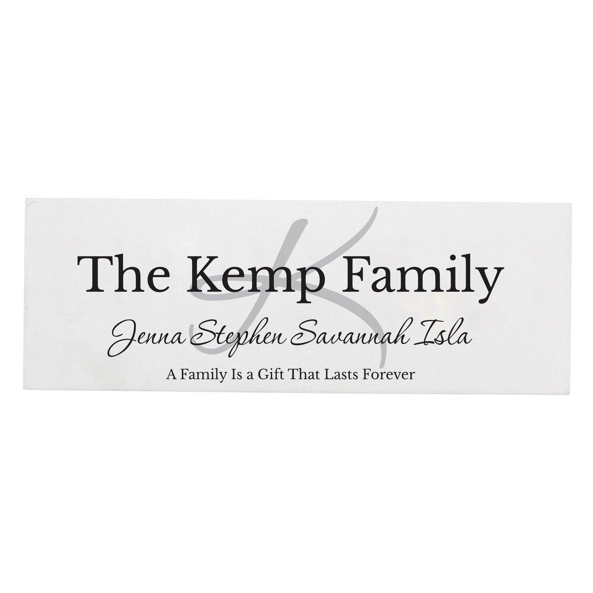 Personalised Family Wooden Block Sign: 5 - Signs & Plaques By Gift Moments