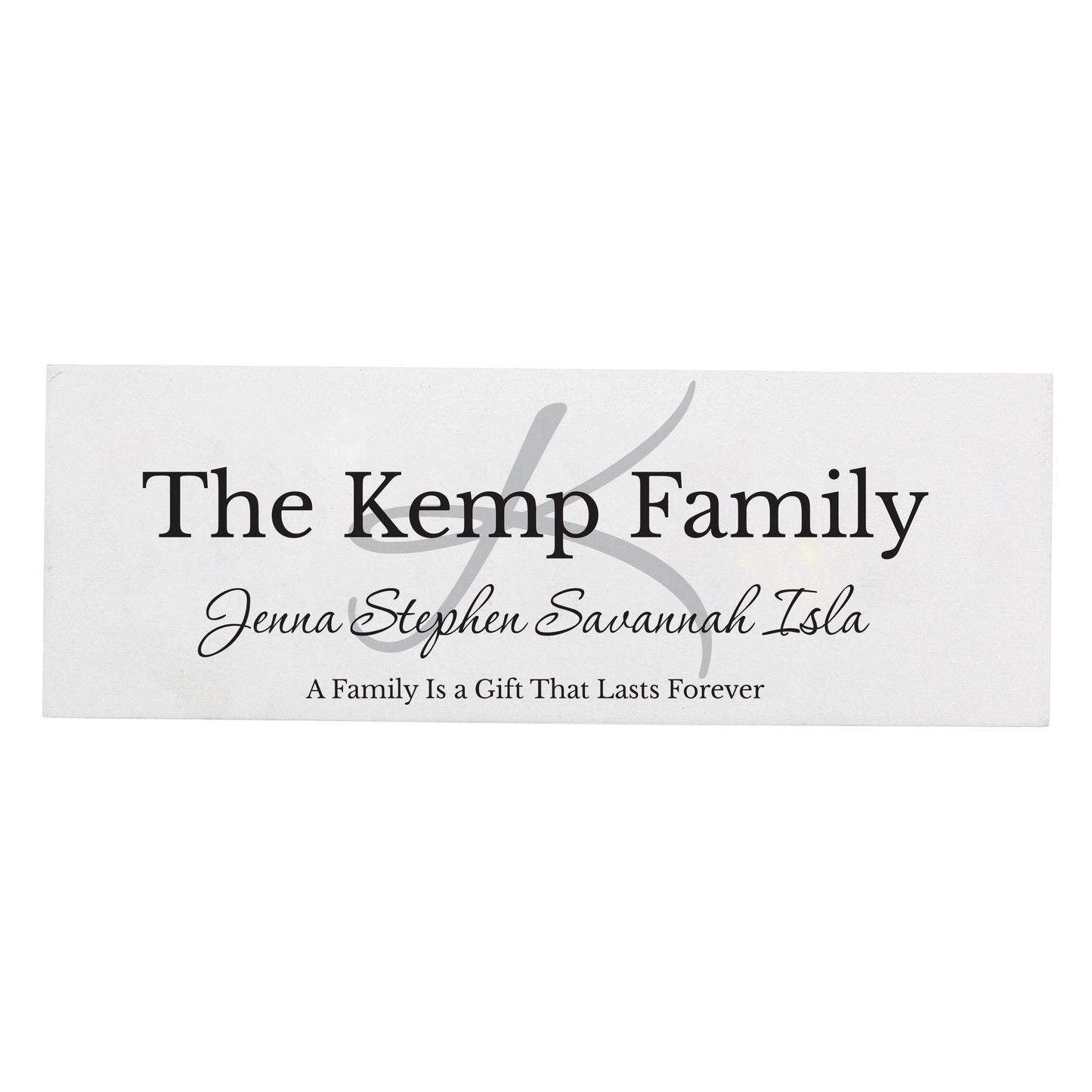 Personalised Family Wooden Block Sign: 5 - Signs & Plaques By Gift Moments