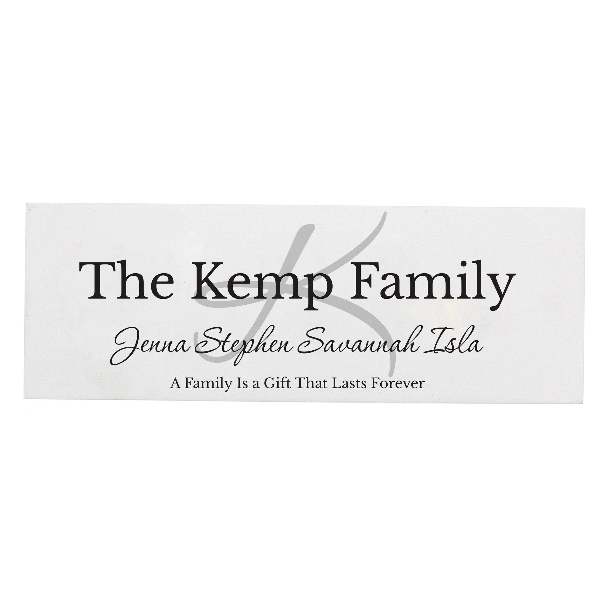 Personalised Family Wooden Block Sign: 5 - Signs & Plaques By Gift Moments