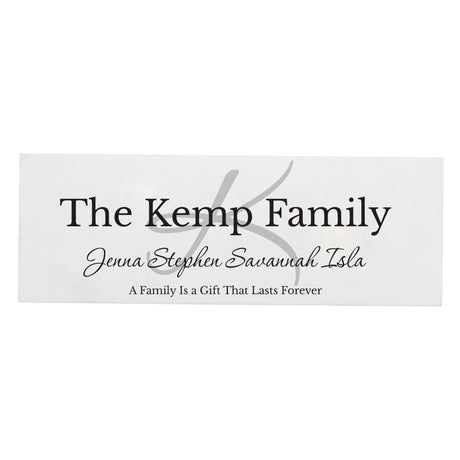 Personalised Family Wooden Block Sign: 5 - Signs & Plaques By Gift Moments