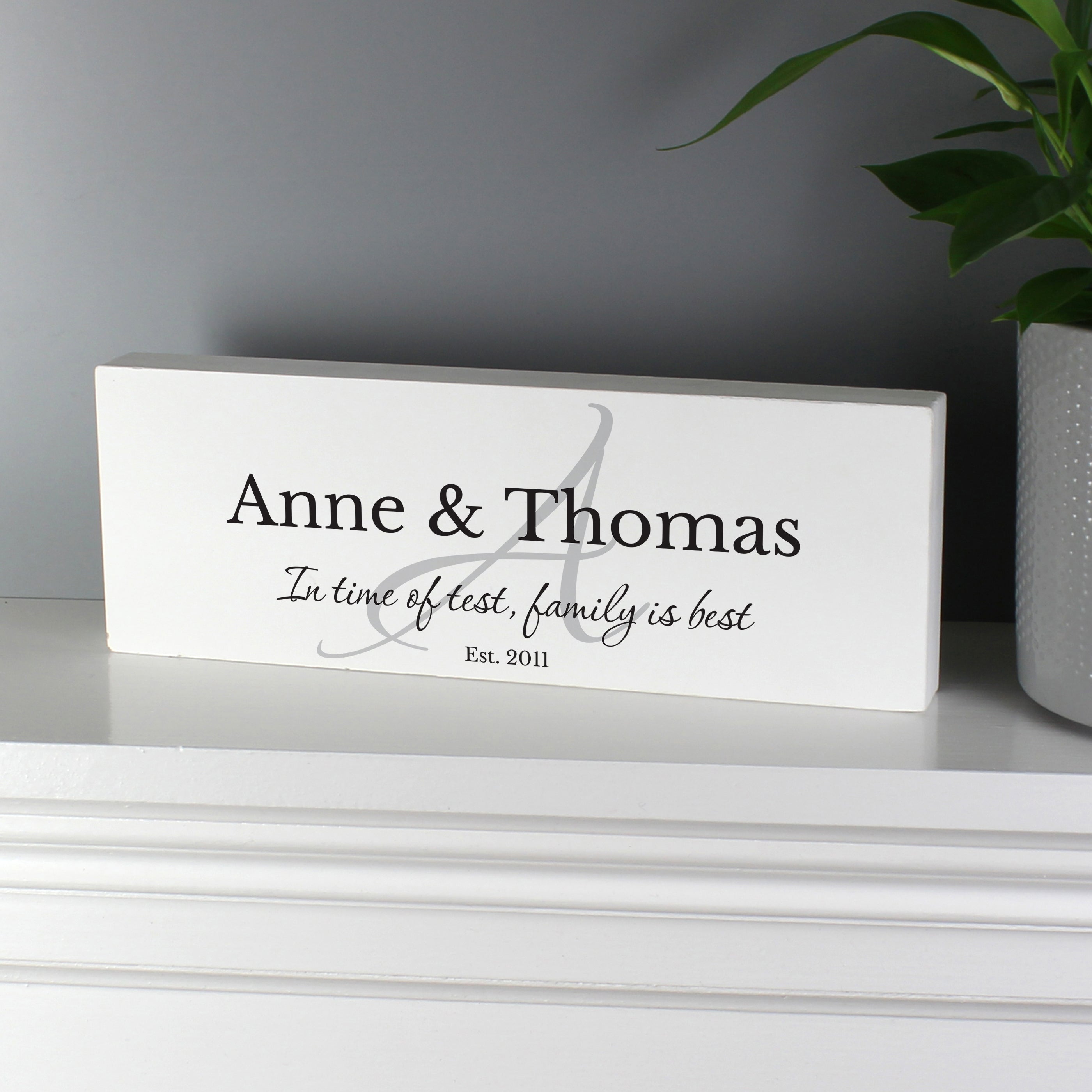 Personalised Family Wooden Block Sign - Shop Signs & Plaques At Gift Moments - 4