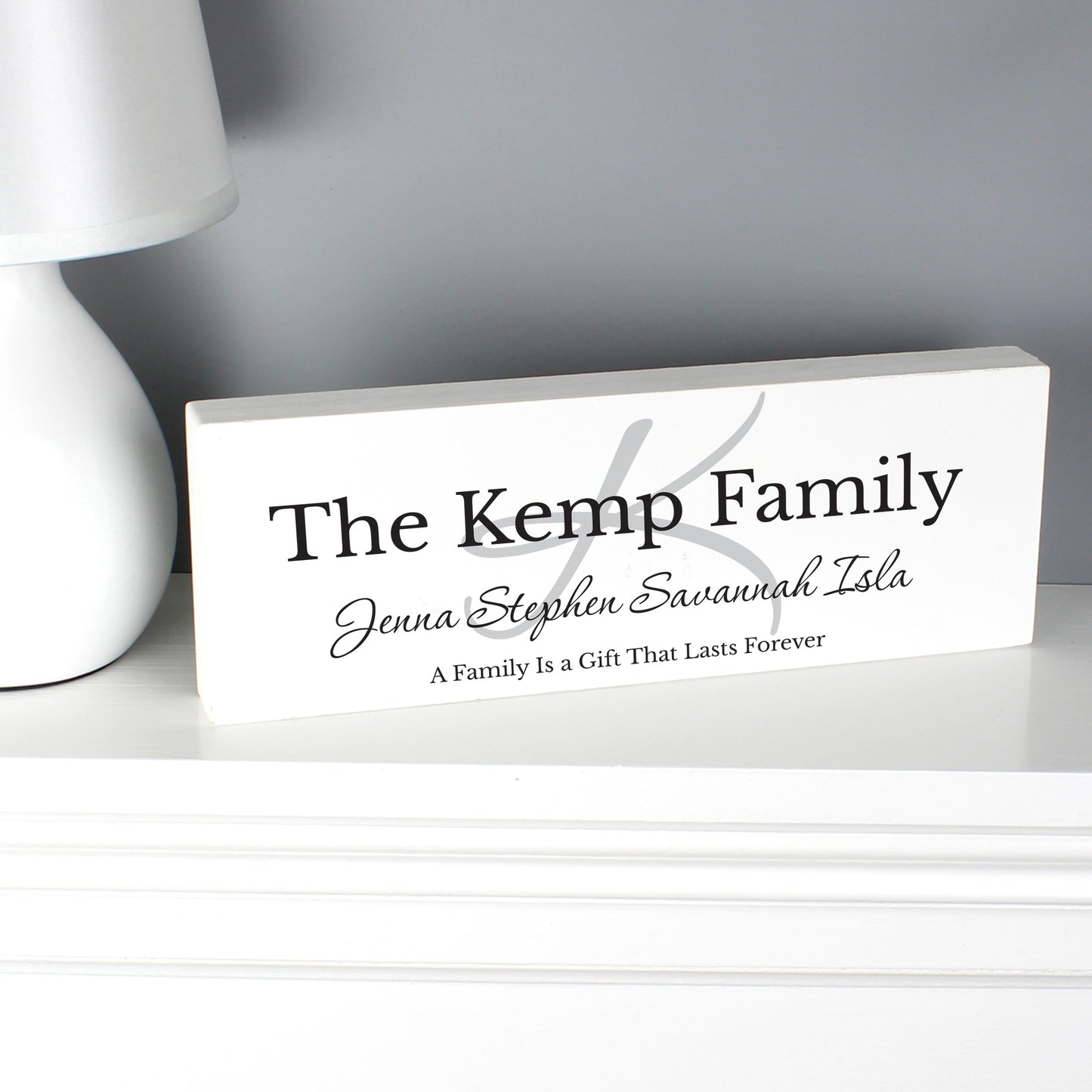 Personalised Family Wooden Block Sign: 2 - Signs & Plaques By Gift Moments