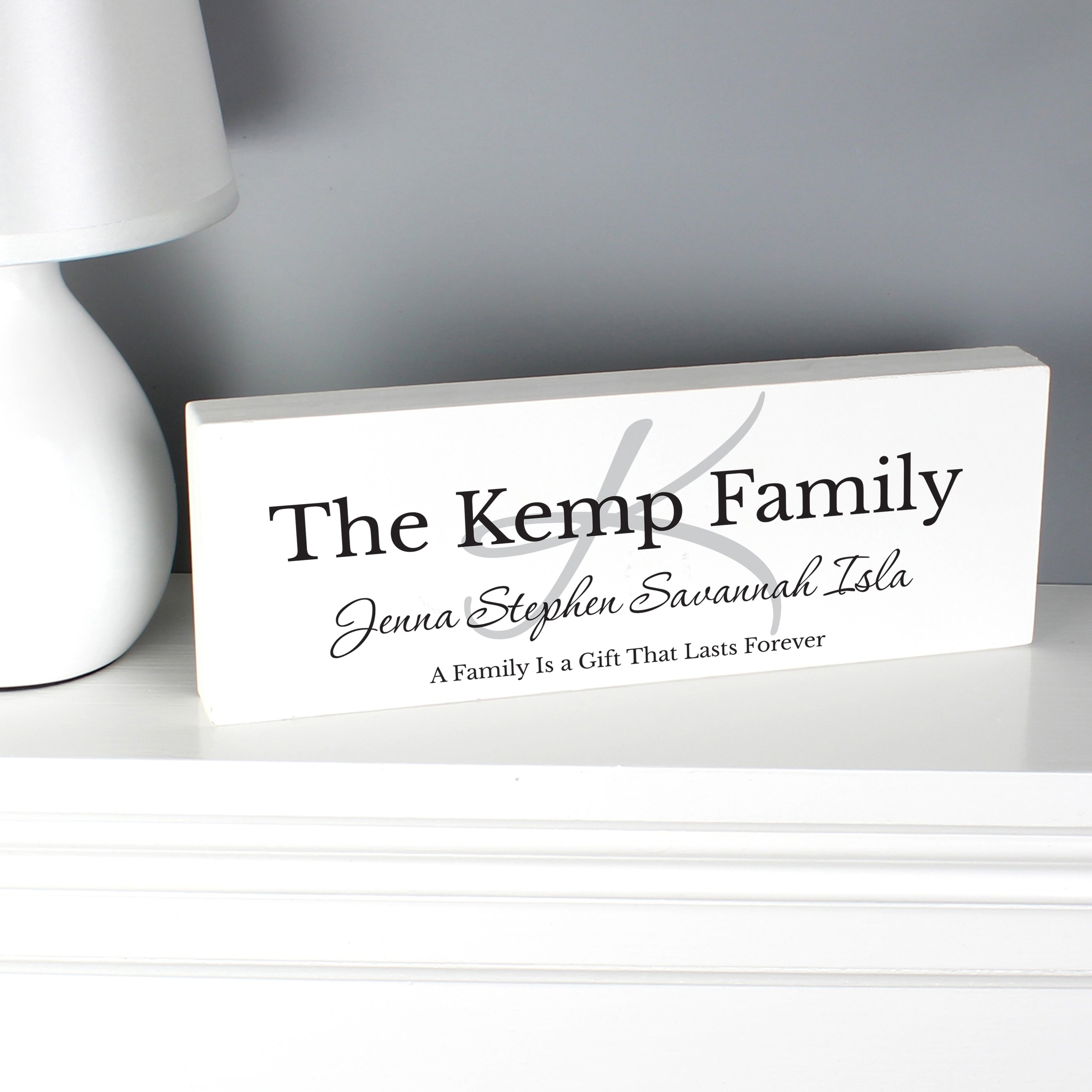 Personalised Family Wooden Block Sign - Shop Signs & Plaques At Gift Moments - 2