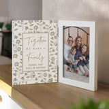 Personalised Family Wooden Hinged 6x4 Photo Frame: 1 - Photo Frames By Gift Moments