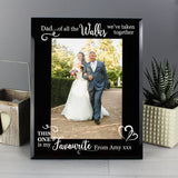 Personalised Father of the Bride Black Glass Photo Frame: 4 - Photo Frames By Gift Moments
