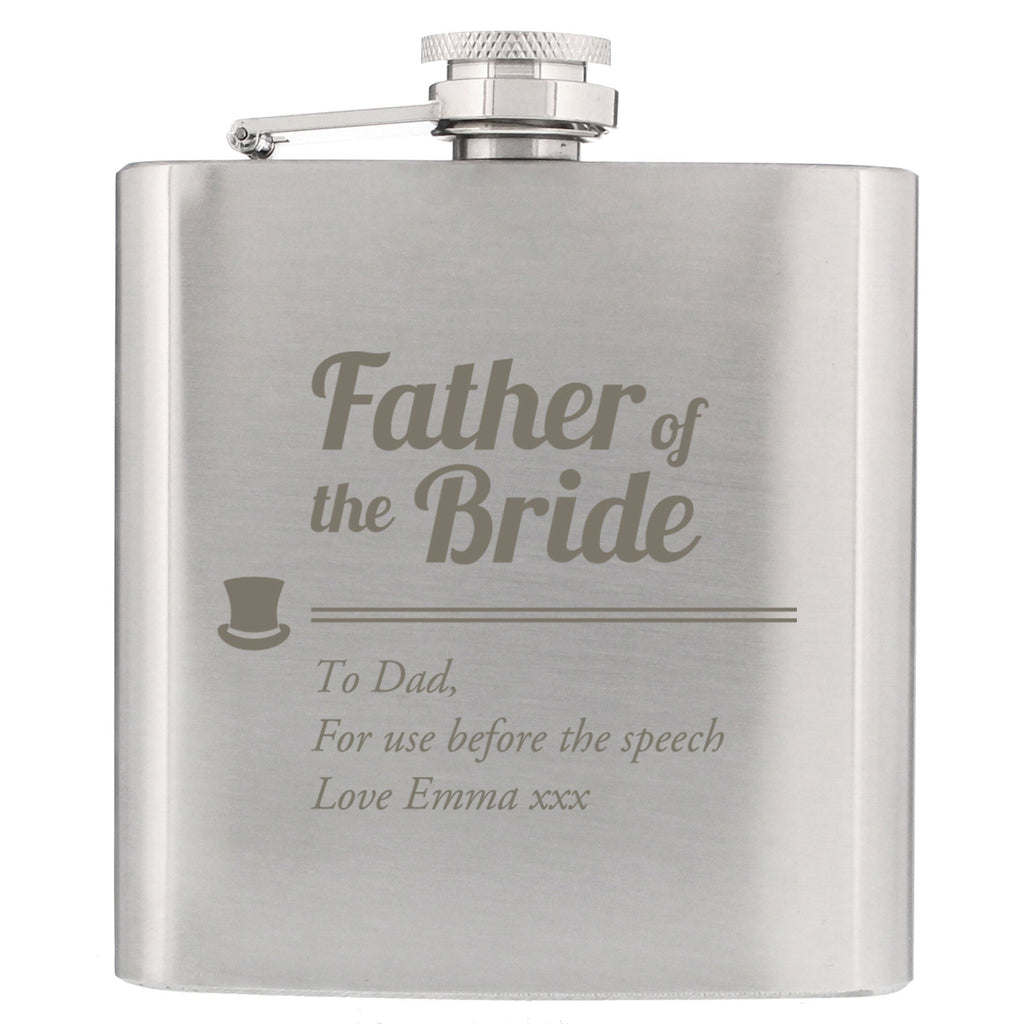 Personalised Father of the Bride Hip Flask - Shop Hip Flasks At Gift Moments - 2