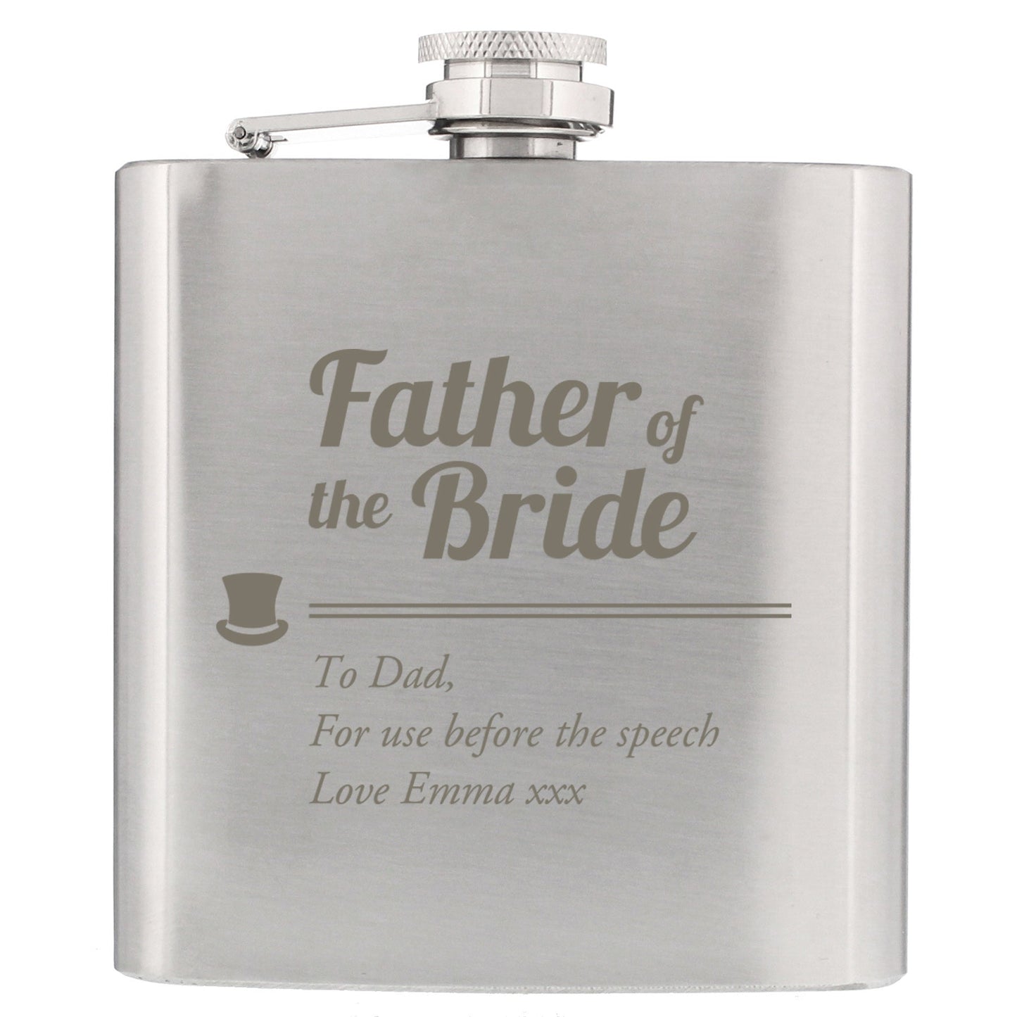Personalised Father of the Bride Hip Flask: 2 - Hip Flasks By Gift Moments