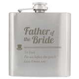 Personalised Father of the Bride Hip Flask: 2 - Hip Flasks By Gift Moments