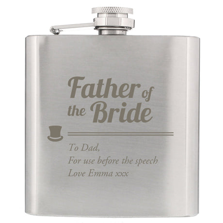 Personalised Father of the Bride Hip Flask: 2 - Hip Flasks By Gift Moments