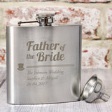 Personalised Father of the Bride Hip Flask: 1 - Hip Flasks By Gift Moments