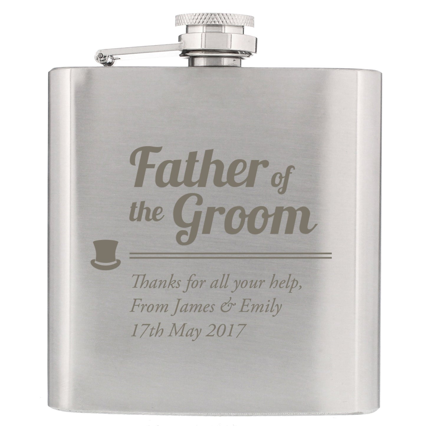 Personalised Father of the Groom Hip Flask: 2 - Hip Flasks By Gift Moments