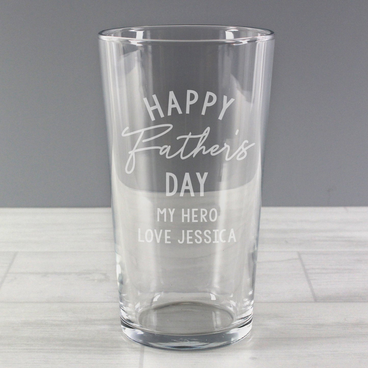 Personalised Father’s Day Pint Glass: 3 - Beer Glasses By Gift Moments