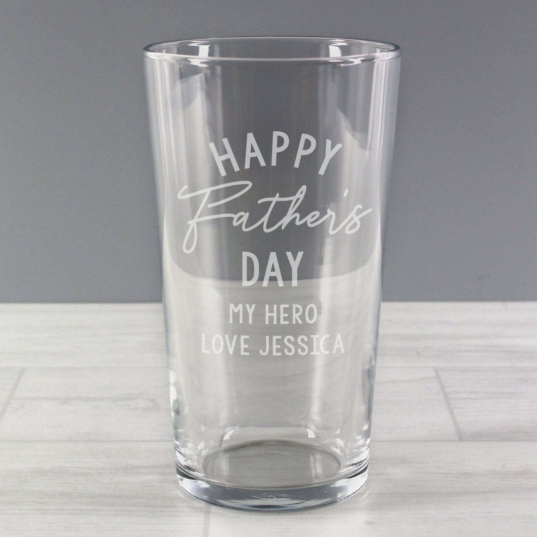 Personalised Father’s Day Pint Glass: 3 - Beer Glasses By Gift Moments